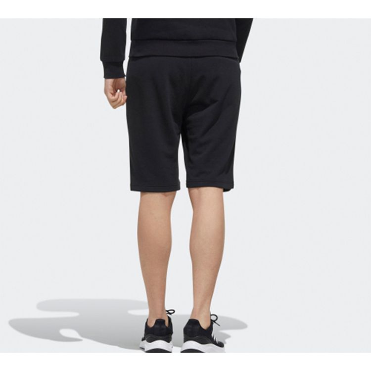 Adidas Neo Printed Slim-Fit Shorts Men Bottoms Black FP7299