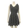GRAXIA Cabaret Mini Hostess Polka Dot Size L Dress, Dress, Flared, A-Line, Sleeveless, Dress, Print, Ribbon, Women's, White,