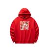 Anta Casual Fashion Sports Versatile Loose Comfortable Fleece Thick Warm Hooded Pullover Sweatshirt Men Sweatshirt Deep-Red 952618713-2
