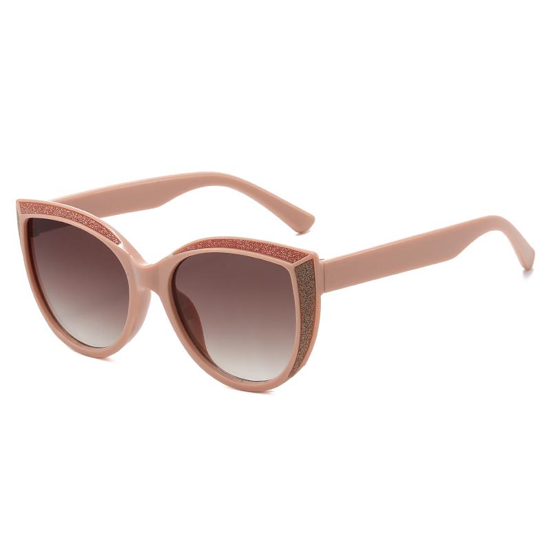 2026 New Cat Eye Large Frame Sunglasses, European American Ins Trendy Outdoor Retro Sun Glasses, UV Protection Eyewear for Daily Outfit