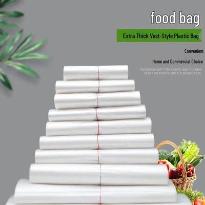 Disposable White Food Plastic Vest Bags