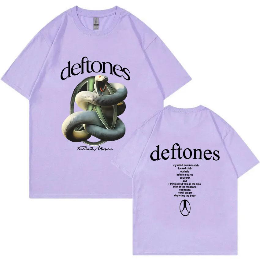 Rock Band Deftones Private Music Snake Graphic Tshirt Unisex Women Vintage Casual Soft Cotton T Shirts Unisex Fashion Streetwear