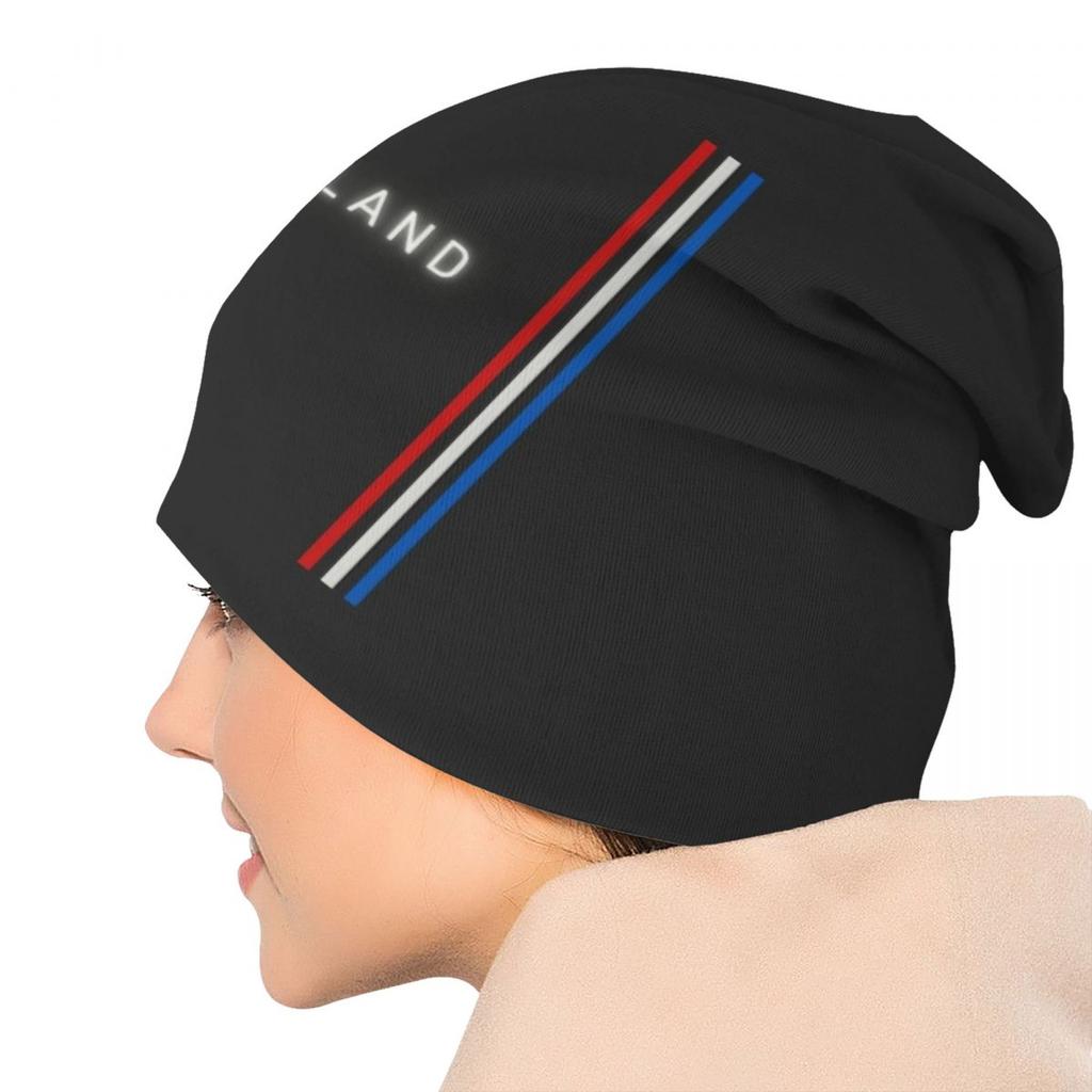 Netherlands Flag Bonnet Hats Street Knitting Hat For Unisex Women Warm Winter Holland Flag Skullies Beanies Caps