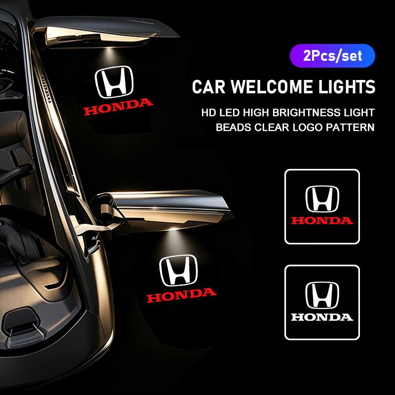 AYD1 2Pcs Car Door Ghost Shadow LED Welcome Projector Lights For Honda CR-V Accord Civic Pilot Odyssey Passport Crosstour CR-Z