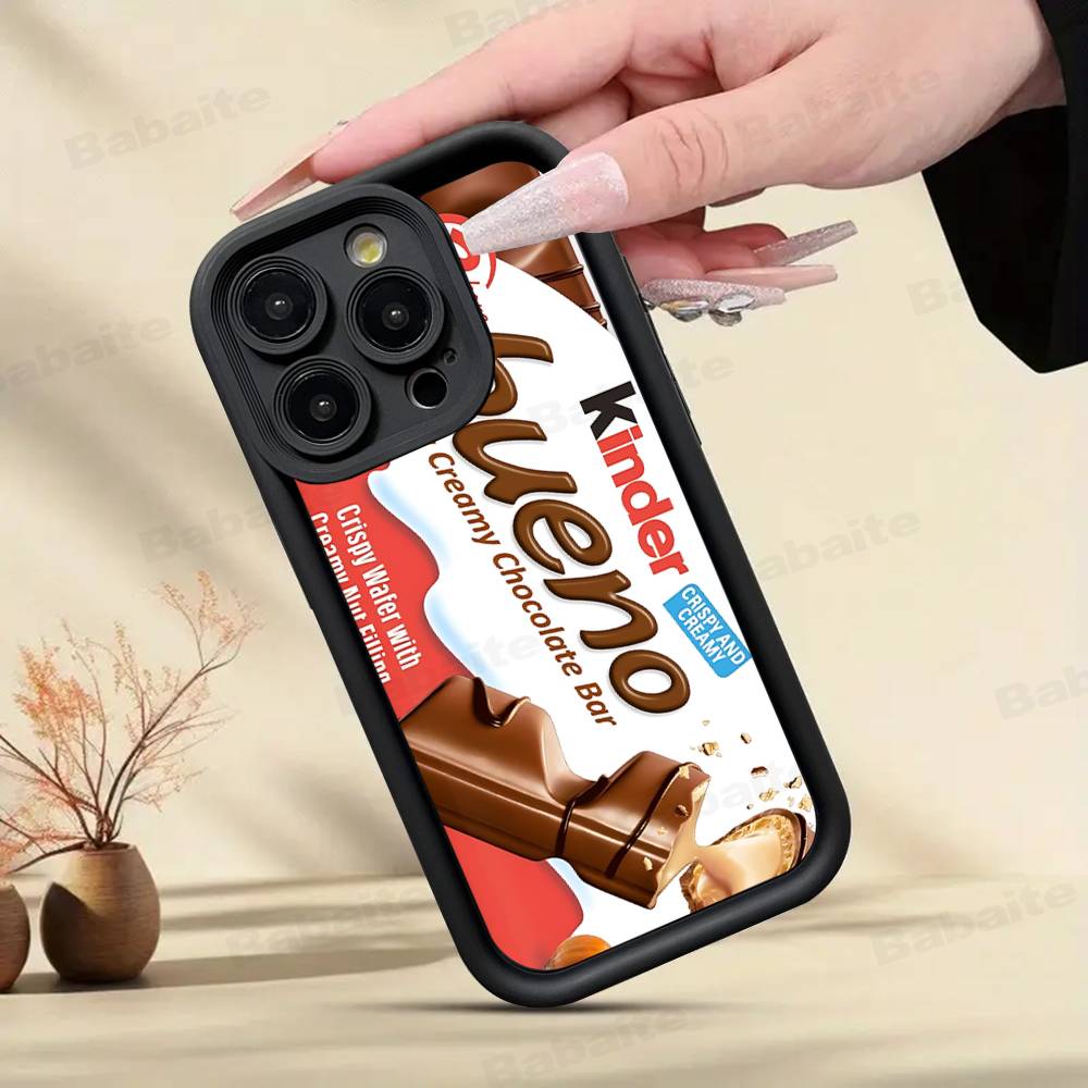 Cute Kinder Surprise Eggs Logo Phone Case For IPhone 16 15 14 Plus 13 12 11 17 Pro Max Pro Soft Cover