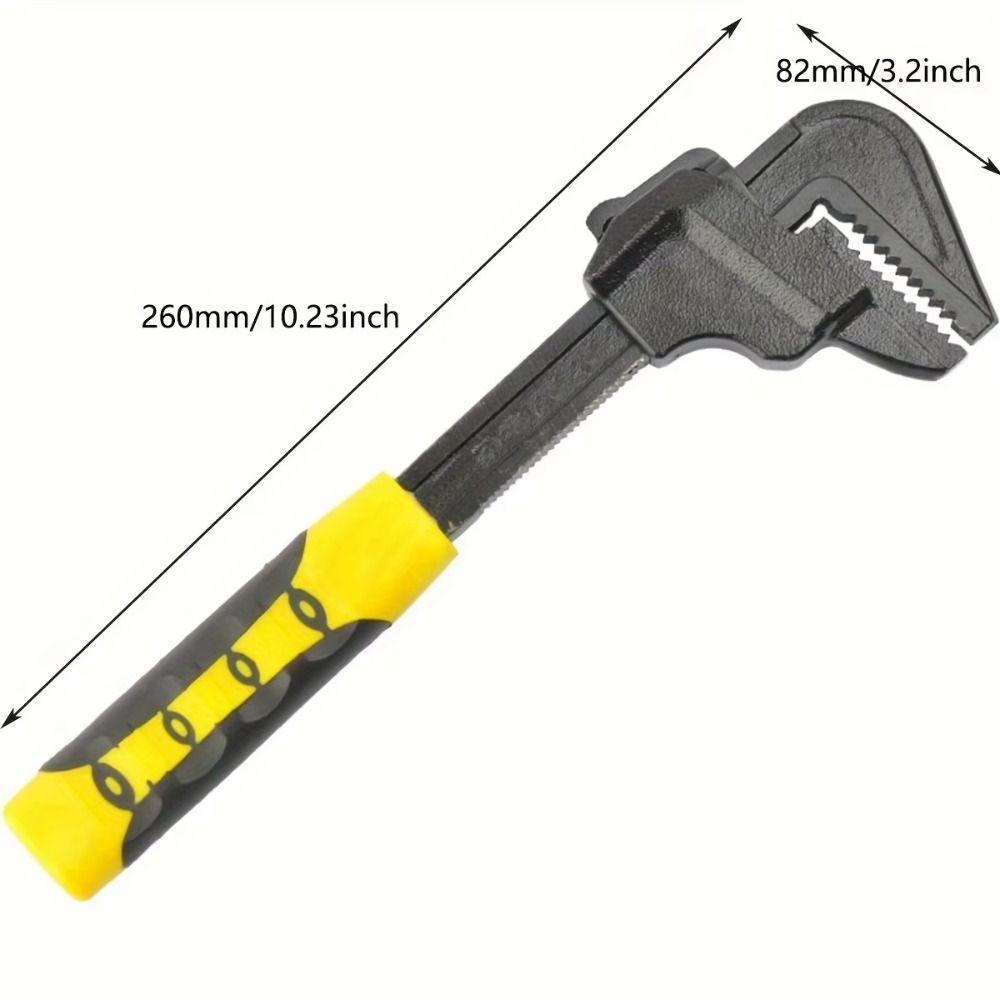 Non-slip Design Adjustable Hand Wrench Multi-functional Plumbing Wrench  Pipe Repair