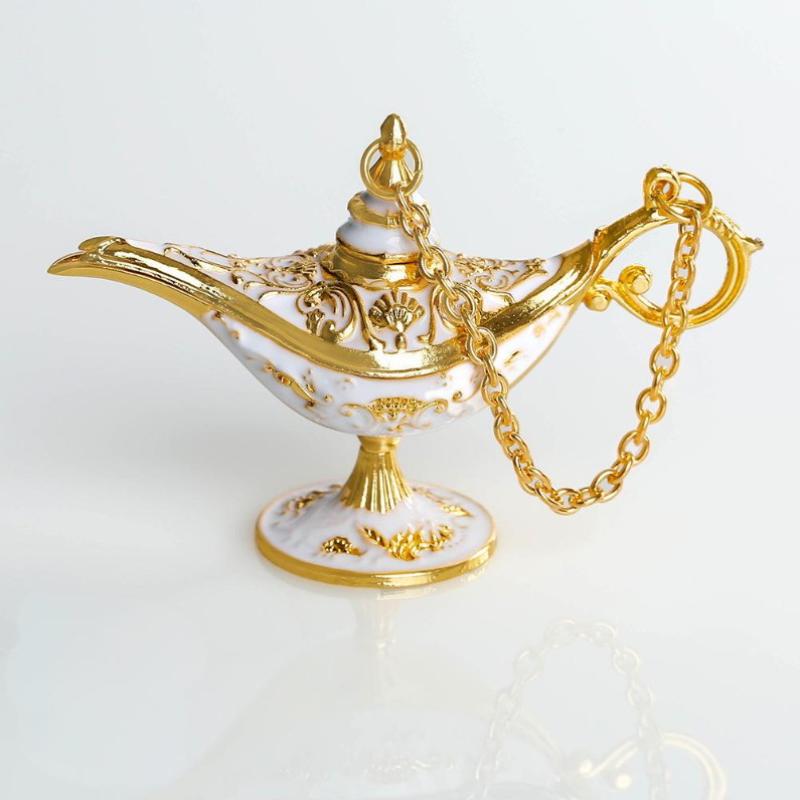Aladdin Wunderlampe Legierung Dekorative Handarbeiten Ornamente Statue Hochzeit Feiertagsparty Zuhause Wohnzimmer Schreibtischdekoration Handarbeiten