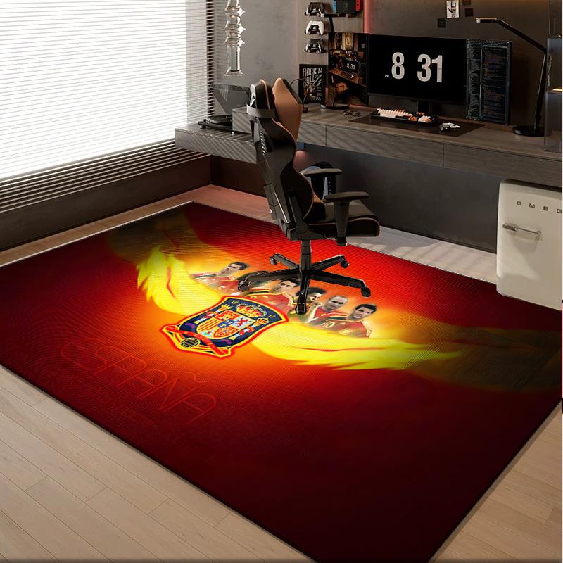 1PC Rug Spain Flag Map Art Carpet, Chair Rug,Area Rug for Office Bedroom Living Rooms Bedroom, Doormat Decor Christmas Fan Gifts