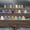 Creative Crystal Ghost Figurine Ghost Shaped Natural Crystal Ghost  Desk Decoration