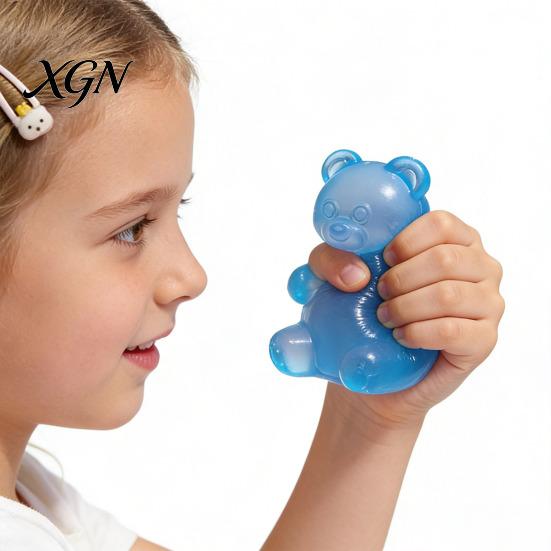 Anxiety Relief Toy Clear Bear Squeeze Stress Shape TPR Sugar Ball Sensory Soft Stretchy Decompression Fidget