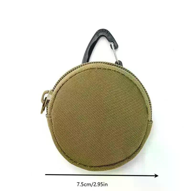 Sports And Outdoor Tactical Earphone Case Hanging Bag Key Case Round Mini Coin Purse Simple And Fashionable Storage