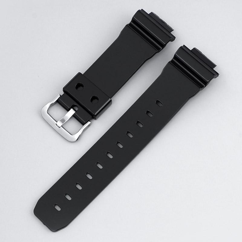 Pryžový sportovní řemínek pro Casio G-SHOCK DW-5600 GA-2100 GW-M5610 DW-6900 16mm Perleťový TPU Muži Ženy Náhradní náramek Řemínek na hodinky