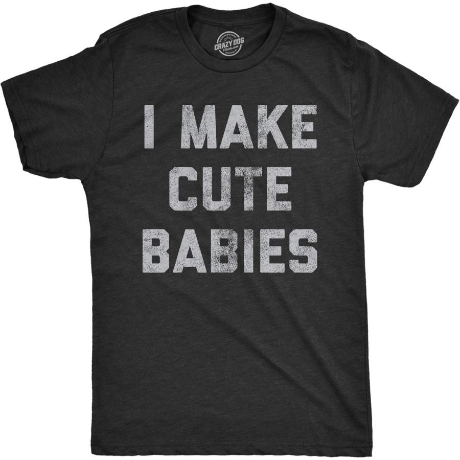 

Mens I Make Cute Babies T Shirt Funny Father s Day Parenting Graphic Novelty Tee XXXXXL чорний