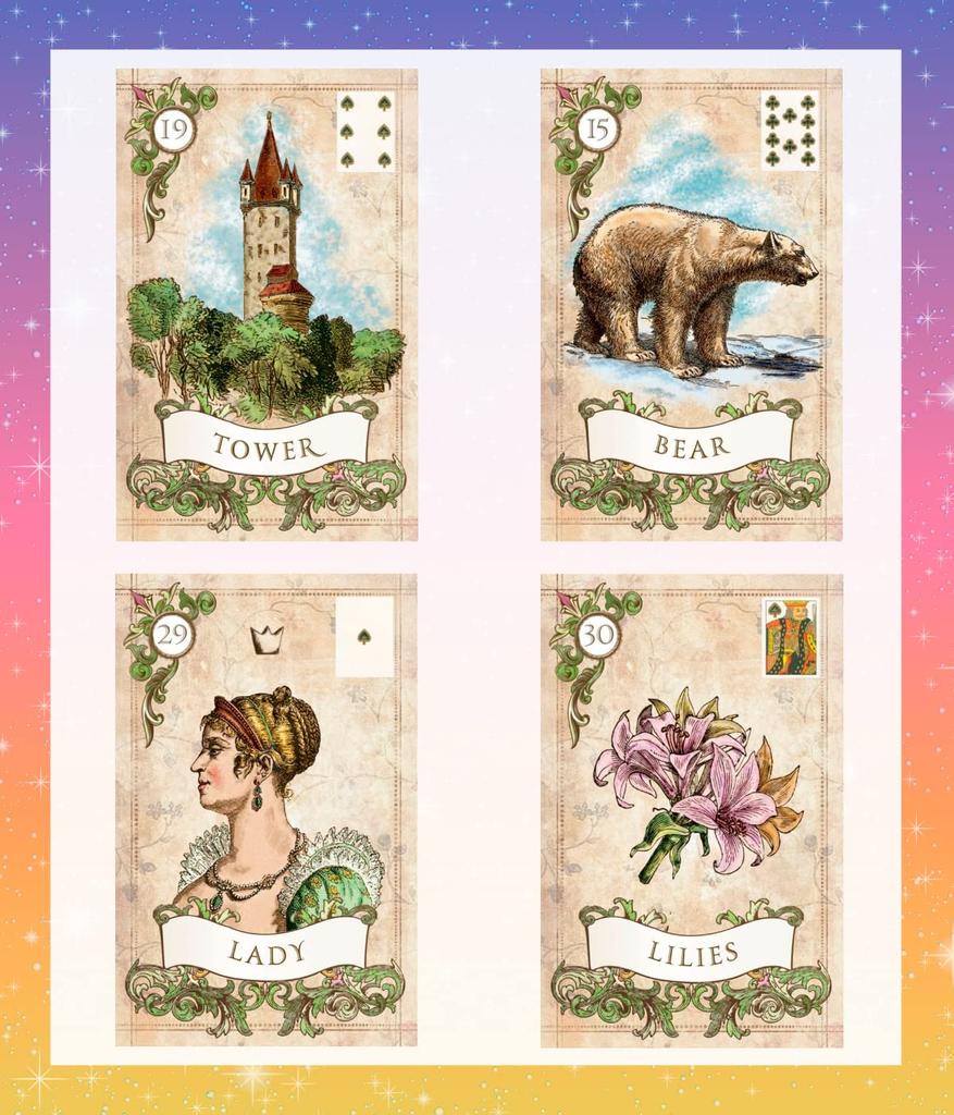 36 Lenormand Tarot Cards [Old Style Lenormand] with Japanese Instructions, Lulucouture [Authentic]