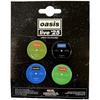 Ensemble Aimants Réfrigérateur Disques Simples Oasis (Paquet de 4)