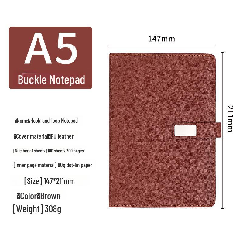 A5 Magnetlås Affärsanteckningsbok Presentförpackning med Anpassningsbar Logotyp