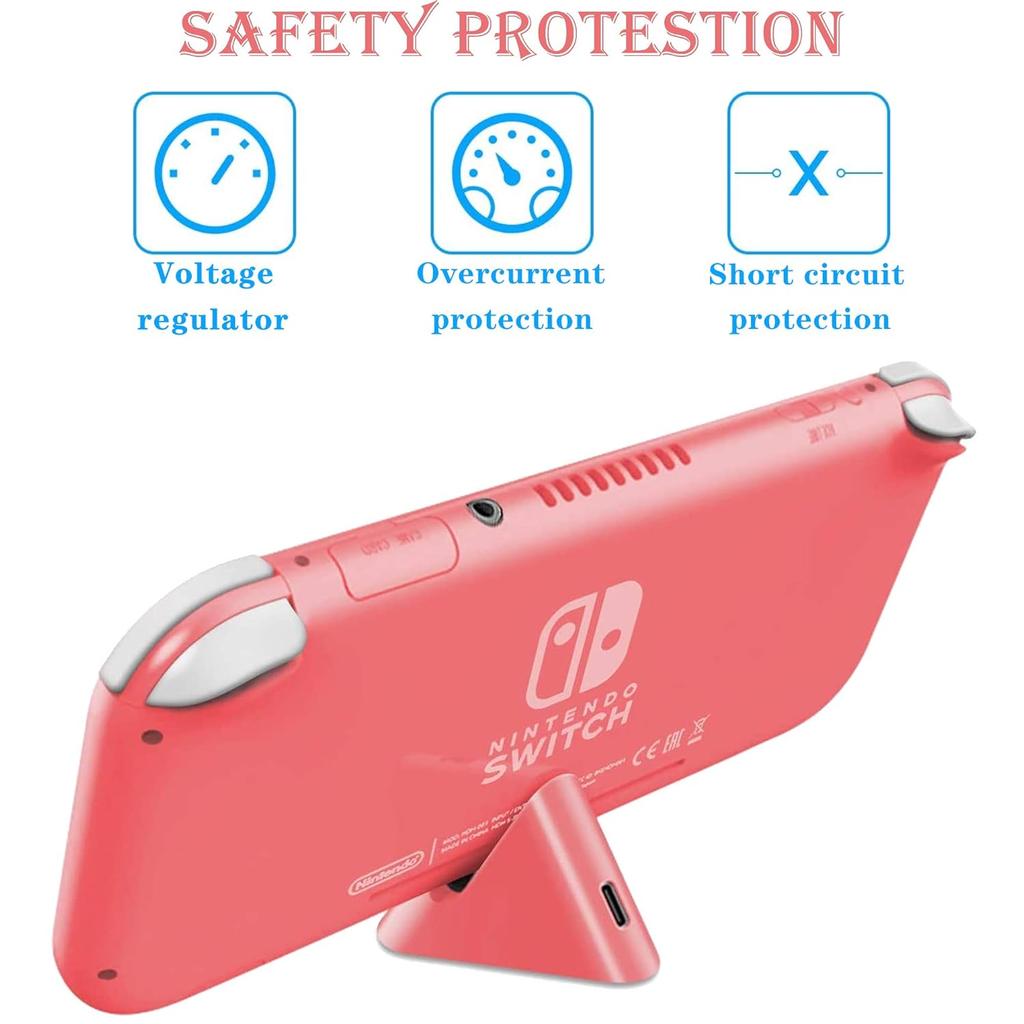 Charging Dock for Nintendo Switch Lite, Charging Stand Station Compatible with Nintendo Switch (Coral)