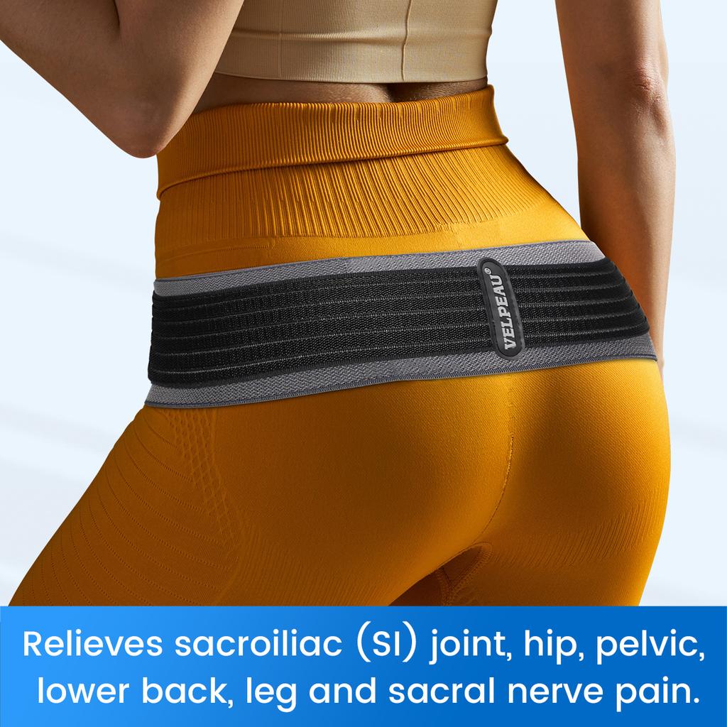 Velpeau Sacroiliac Si Joint Hip Belt For Sciatica, Joint Instability And Lower Back Pain, Adjustale Pelvic Support For Women Men