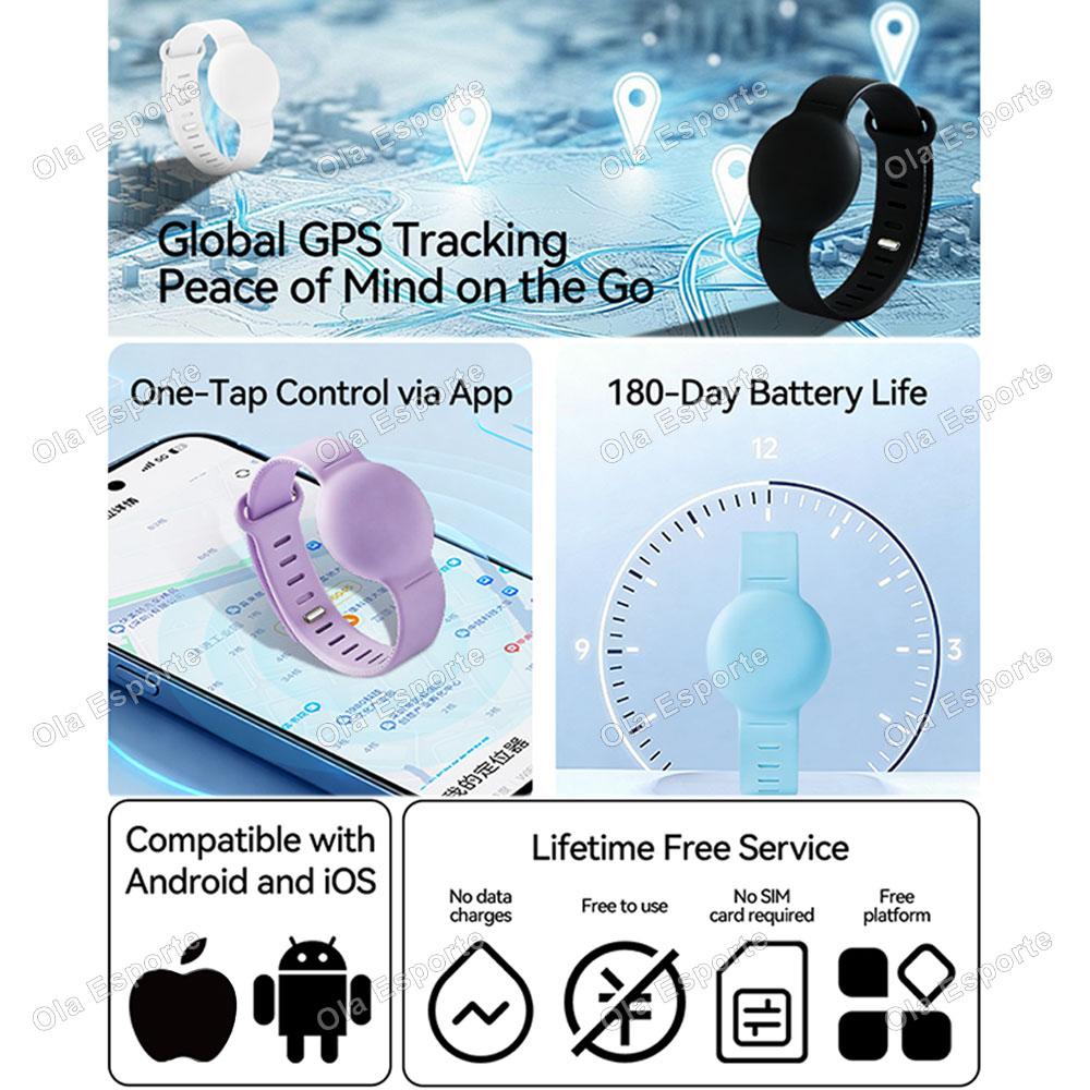 2026 New Global Tracker Children's Wristband Waterproof Locator For Android IOS Systems Pet Tracking Anti-Lost GPS Tracker Hw12