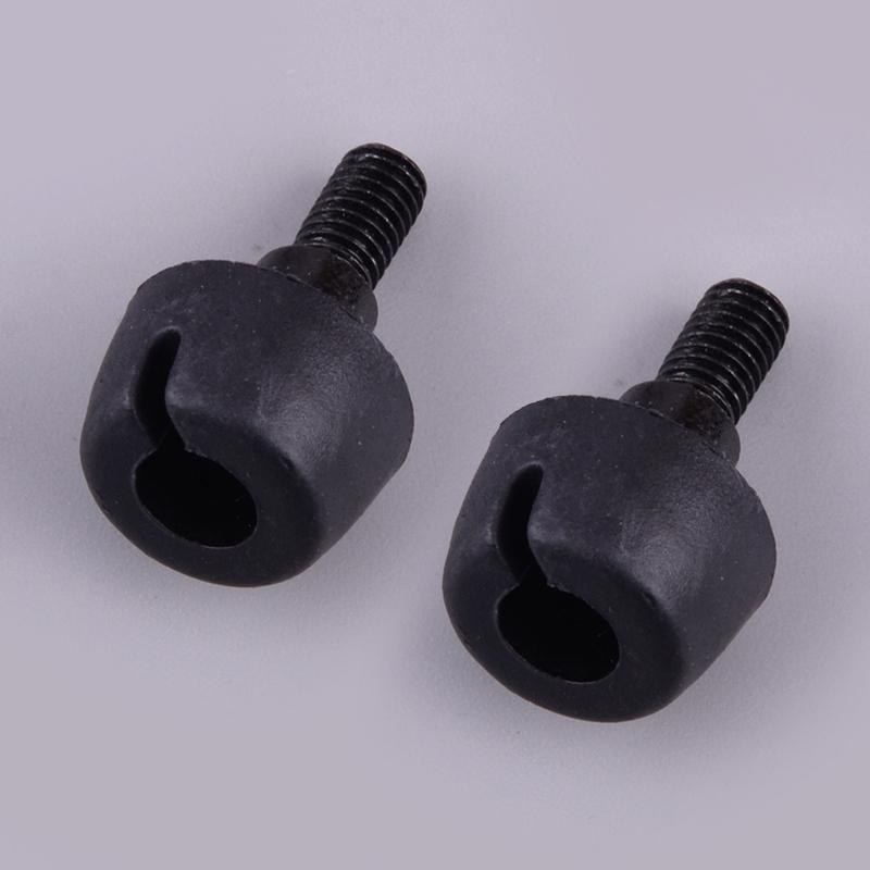 2pcs Front Hood Bumper Clip Grille Stop Screw Rubber Buffer Cap Fit for Toyota Black