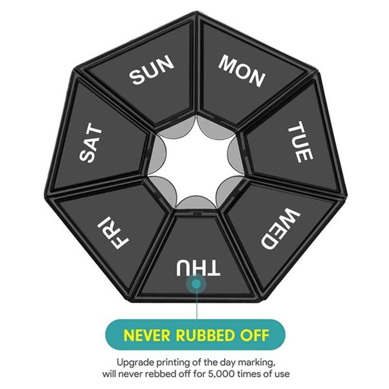 1Pcs Pille Fall Kunststoff 7 Tage Tablet Candy Box Tragbare Lagerung Tablet Halter Reise Veranstalter Pille Dispenser Container