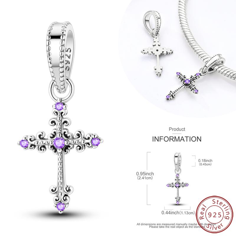 Real Copper Mysterious Purple Series Charms Bead Fit Original Bracelet Pendants Diy Jewelry Gift