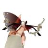 Cross-Border Butterfly Rhinestone Frameless Sunglasses - Women's Fashion, Exaggerated Celebrity Style