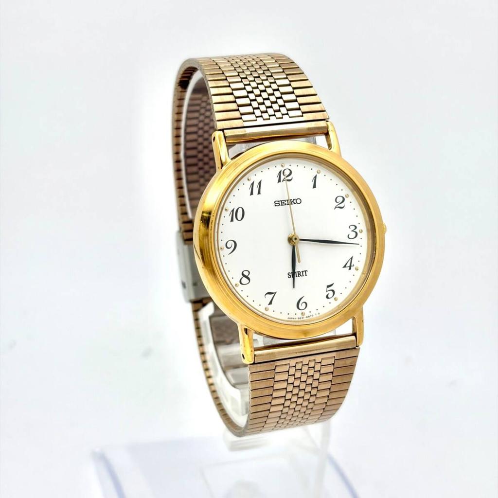 SEIKO Spirit Watch Gold 7N1516 [New Battery] Men's 5E21-6C00