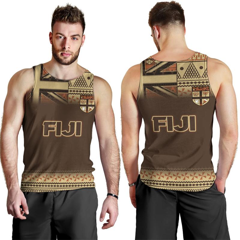 Fashion Summer 3D Flying Fijians Printing Tank Top Fiji Emblem Fijian Pride Graphic Gym Tank Top Men Cool Harajuku Vest Clothing