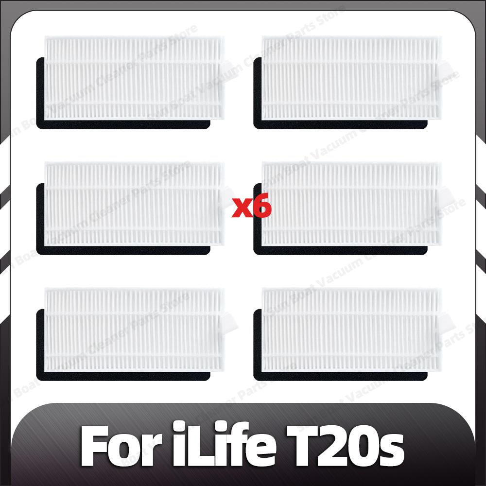 Kompatibilní iLife T20s Náhradní boční kartáč HEPA filtr Mopovací podložky Náhradní díly Příslušenství