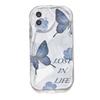 Blue butterfly for iPhone17promax mobile phone case Apple 16 cream wave 14/13 soft case 15