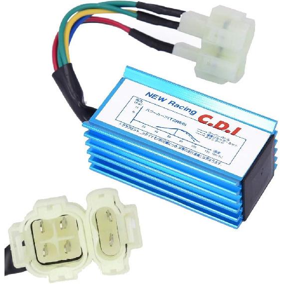 

High Performance Racing Round AC Fired 6 Pins CDI Ignition Coil 3 Electrode Spark Plug for Chinese 50cc 125cc 150cc Gy6 Moped Scooter Go Kart