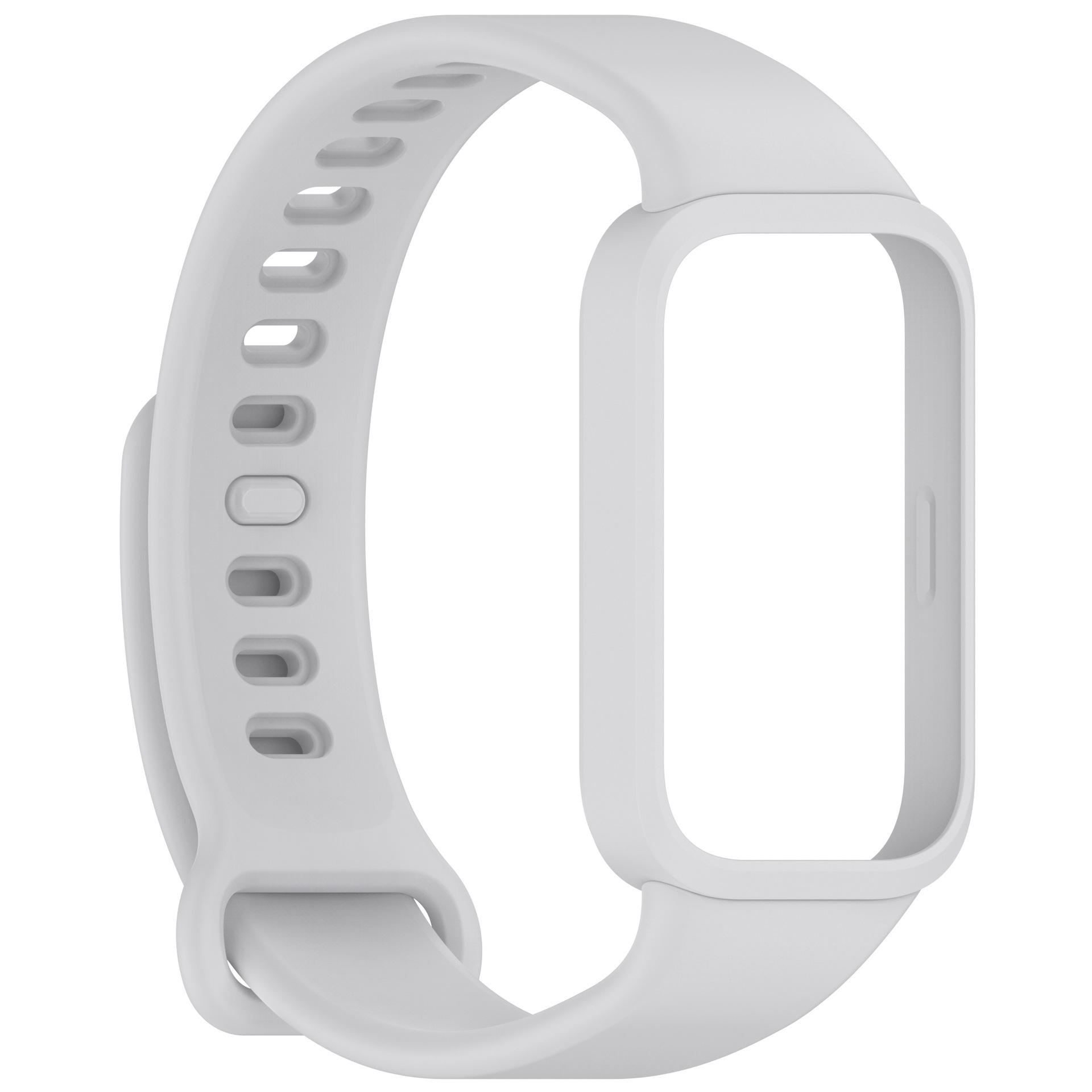 

Совместимый сменный ремешок для Redmi Band 3 или браслета Smart Band 9 Active серый/кокосовый