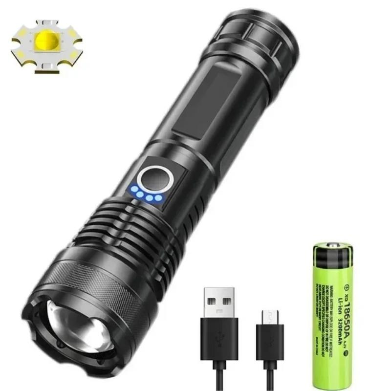 NEW 36 Cores XHP50 8000LM Rechargeable LED Flashlights Super Bright Flashlight Torch Powerful Lantern Camping Torch 26650