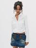 SETSETSET Shirring Cargo Shirt White