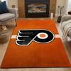 "Black Wing Logo On Orange Background" Patterned Carpet, Non Slip Mat Suitable for Living Room and Bedroom Sofas