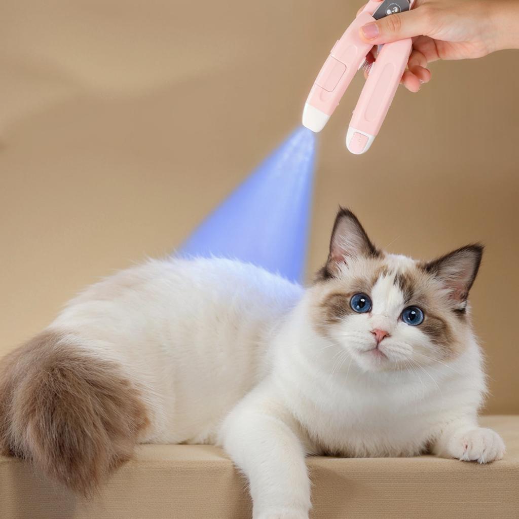 2-in-1 Cats And Dog Nail Clippers With Lamp And Nail Polish