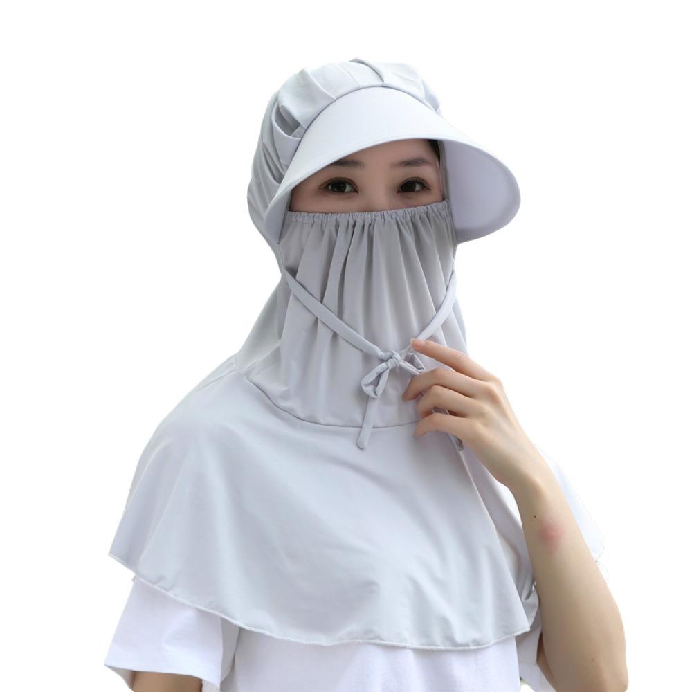 Flower Sun Protection Hat Sunscreen Bucket Hat with Mask Breathable Wide Brim Bucket Cap  Girl