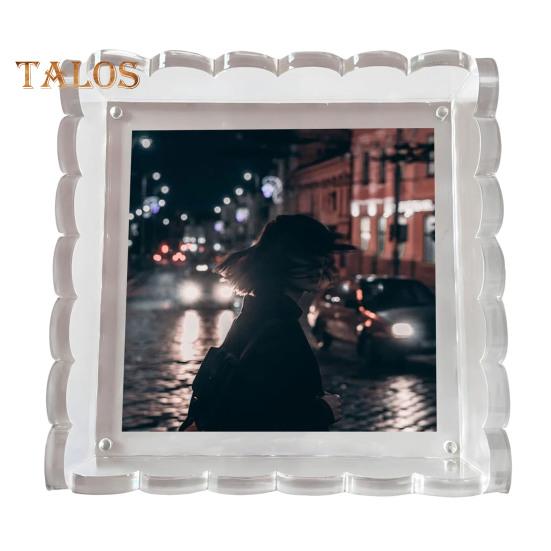 1/2 ks vroubkovaný akrylový podnos s magnetickou podložkou Heavy Duty Clear Art Malba Plakát Obraz Foto Display Podnos Domácí kancelář Dekorace na plochu