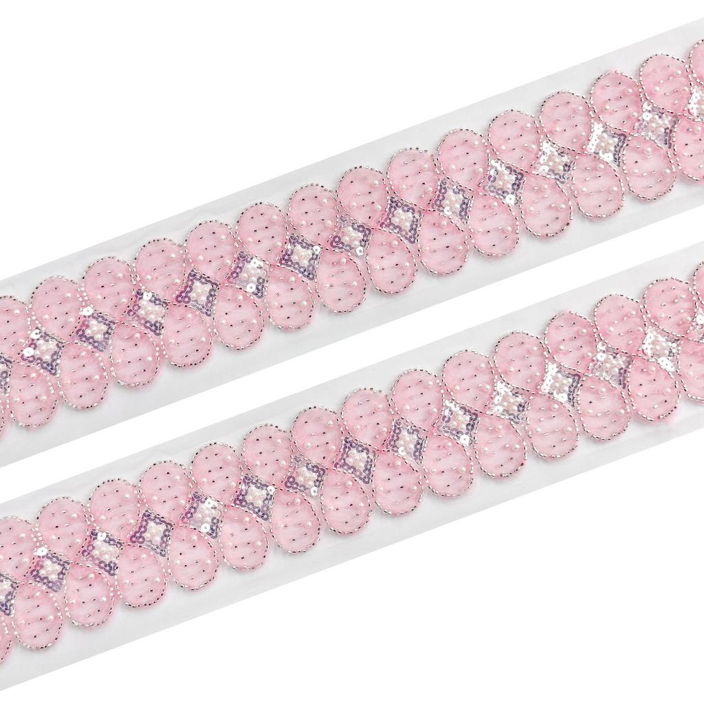 8Cm Ethnic Style Bead Lace Exquisite Mesh Multi-Color Sequins Barcode Clothing Hair Accessories Decorative Lace