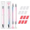 7 pz/set riutilizzabile cera ricaricabile ricamo manicure strumento punteggiatura nail art strass perline cera punteggiatura penna punta colla girevole