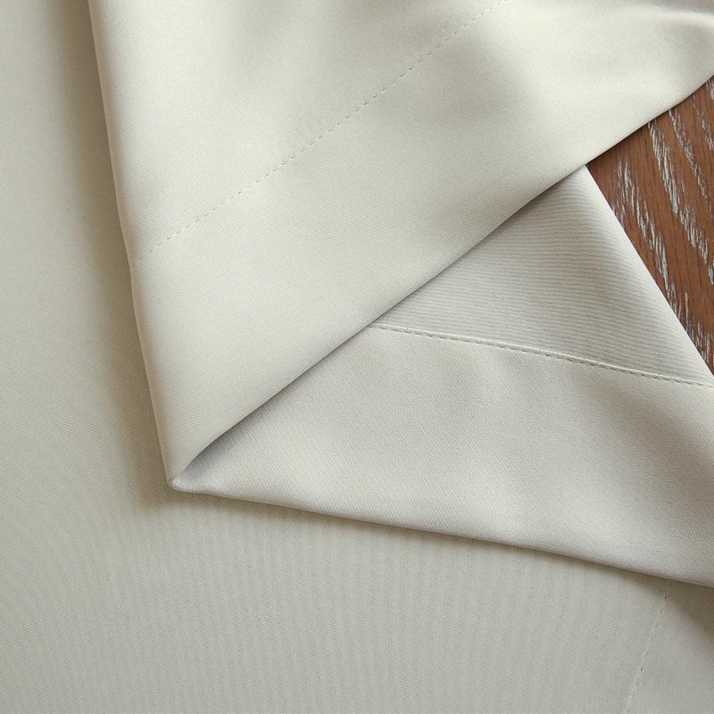 American Simple Solid Color Splicing Physical Shading High-Precision Curtain Fabric Finished Product Custom Bedroom Living Room