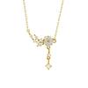 Camellia Girls' Necklace: S925 Sterling Silver, Light Luxury, Summer Flower Tassel Clavicle Chain.