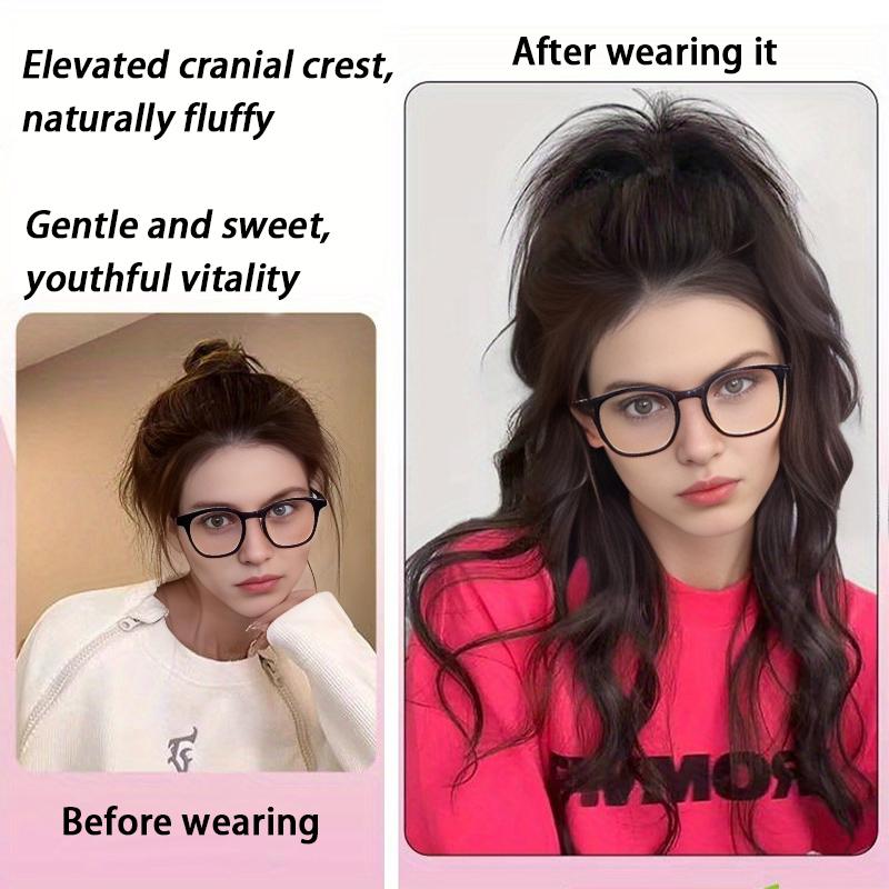 A Ponytail Wig for Women with a Semi Curled Ponytail Wig and a Ponytail Braid for Daily Use