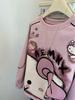 Women's Cute Pink Cartoon Crew Neck Sweatshirt - Early Autumn Petite Style, Super Trendy.