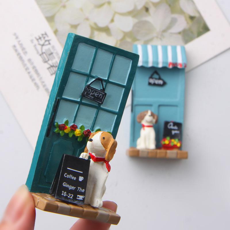 Kawaii Korean Style Dog Fridge Magnets Wedding Gifts Home Decor Fridge Stickers Children Toys Festival Gifts Blackboard Stickers