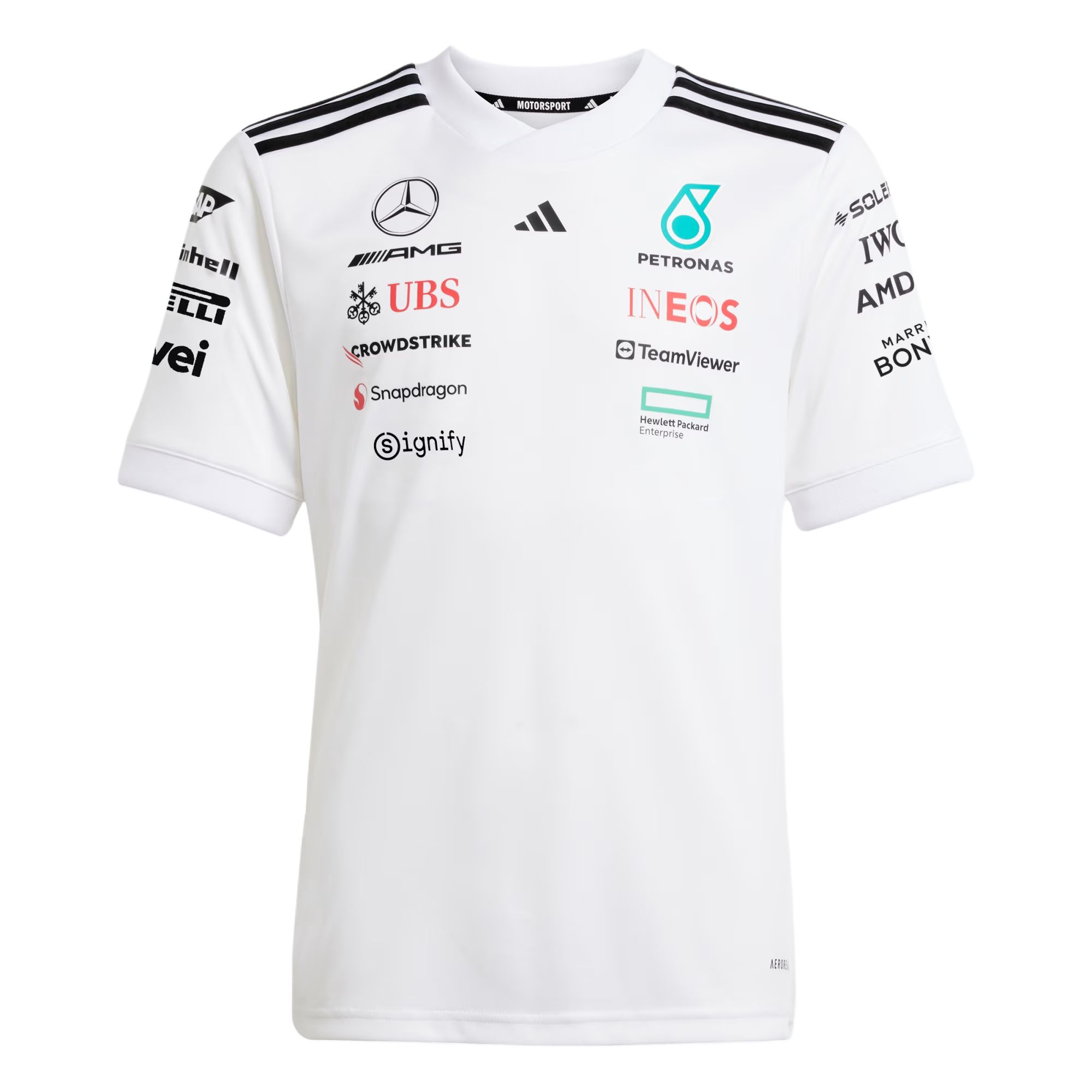 Adidas x MERCEDES AMG PETRONAS F1 TEAM T Shirt SS25 White/Black JX5803 152