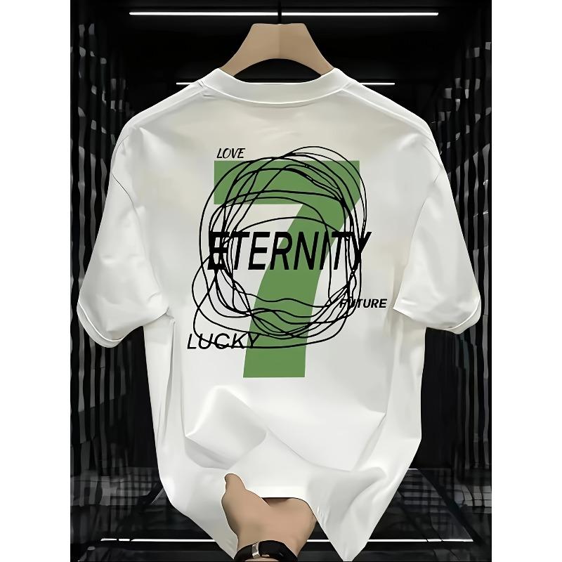 

Европейские размеры Мужская футболка с коротким рукавом с яркой графикой Логотип Канадской одежды для активного отдыха «ET2.54cm», для повседневной носки S белый