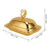 Gold Fruit Tray European   Metal Fruit Plate Table Decoration with Lid for Snacks Candies Desserts