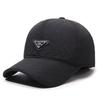 Men's Embroidered Diamond-patterned Adjustable Baseball Cap, Fleece-lined and Thickened, with Ear Flaps for Cold Weather Protection, Windproof and 